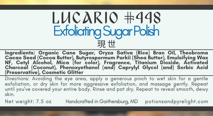 Pokemon - #448 Lucario Exfoliating Sugar Polish