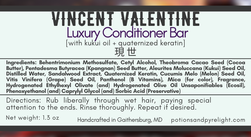 Final Fantasy - Vincent Valentine Luxury Conditioner Bar