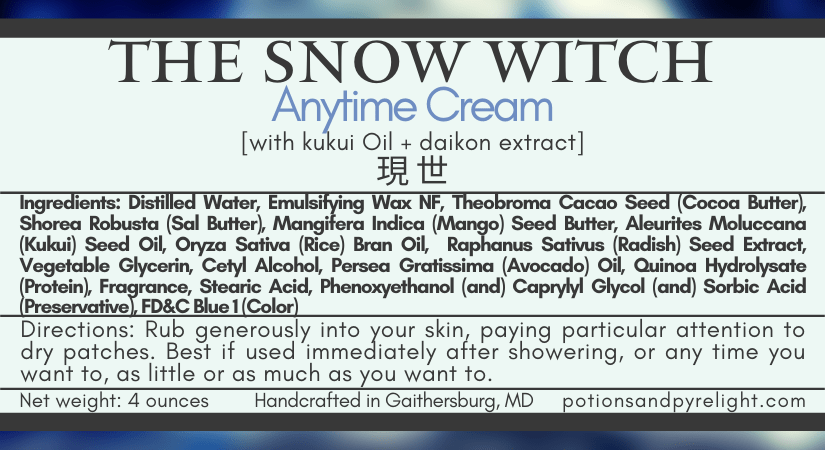 (Elden Ring) - The Snow Witch Ranni Anytime Cream - Potions & Pyrelight
