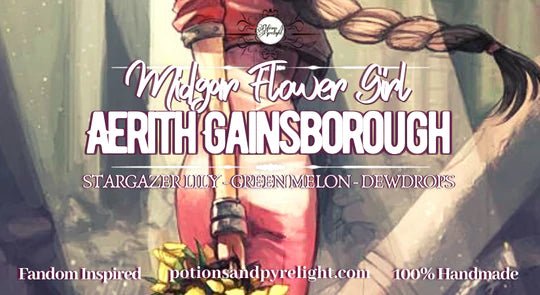 Aerith Gainsborough Artisan Cold Process soap - Potions & Pyrelight