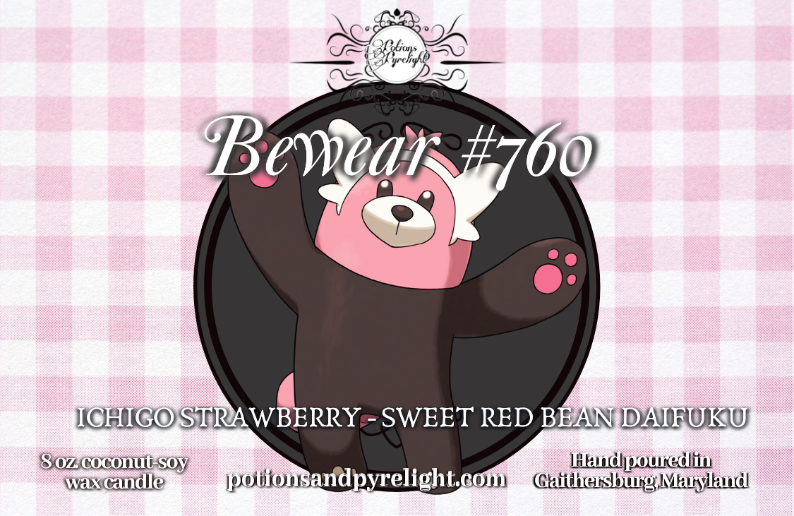 Pokemon - #760 Bewear Fandom Scented Candle Potions & Pyrelight Pokemon - #760 Bewear Fandom Scented Candle Potions & Pyrelight