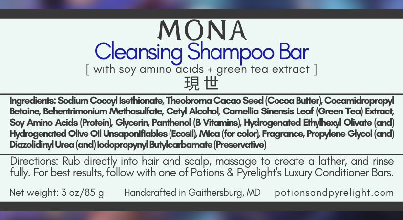 Mona Cleansing Shampoo Bar (Limited Release) - Potions & Pyrelight