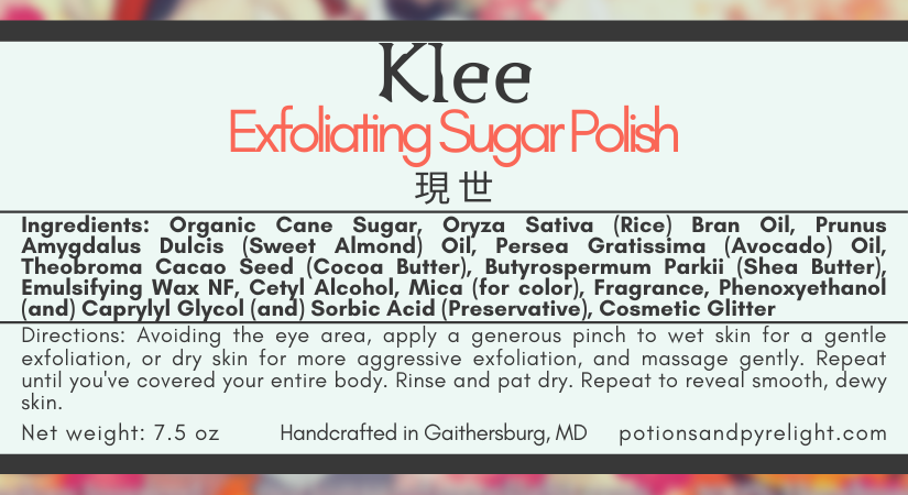 Genshin Impact - Klee Exfoliating Sugar Polish (Summer 2021 Limited Release) - Potions & Pyrelight