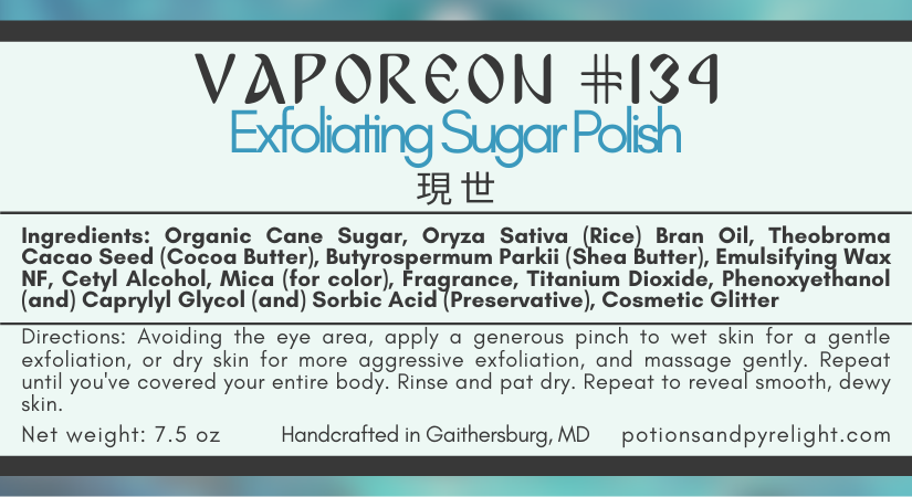 Pokemon - Vaporeon #134 Exfoliating Sugar Polish