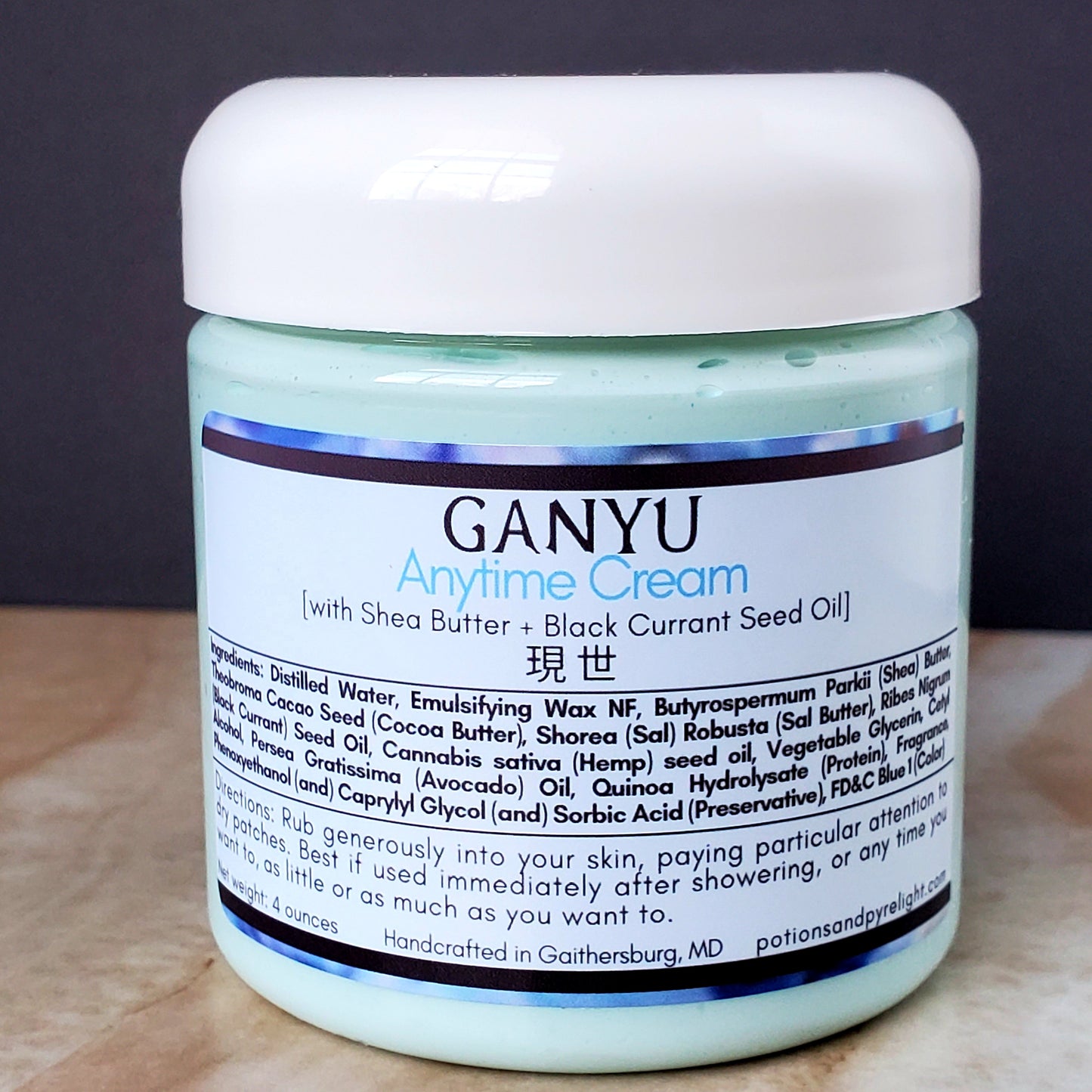 Ganyu Anytime Cream (Limited Release) for Winter Hands & Body - Potions & Pyrelight