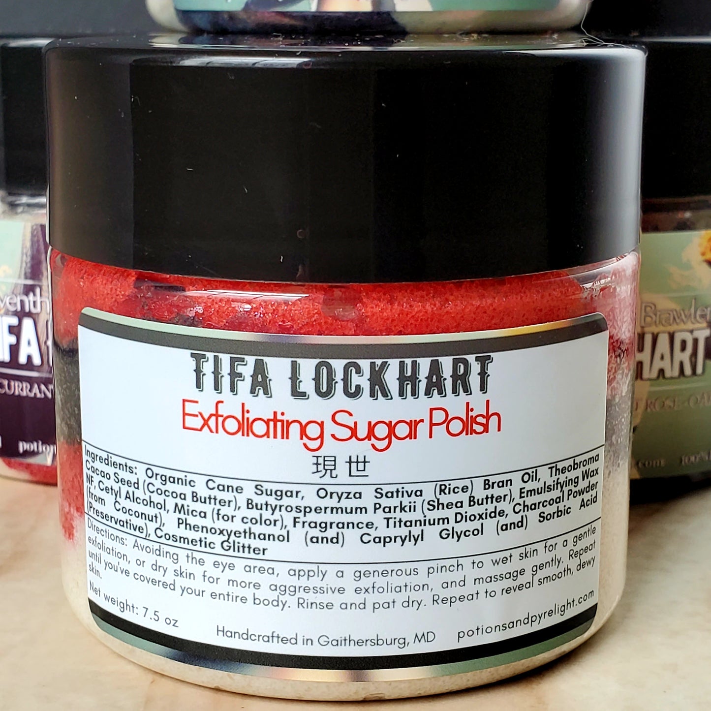 Tifa Lockhart Exfoliating Sugar Polish - Potions & Pyrelight