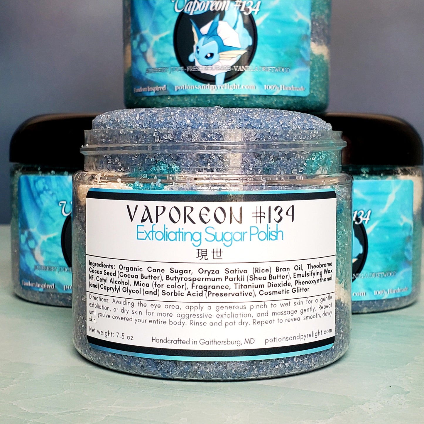 Pokemon - Vaporeon #134 Exfoliating Sugar Polish