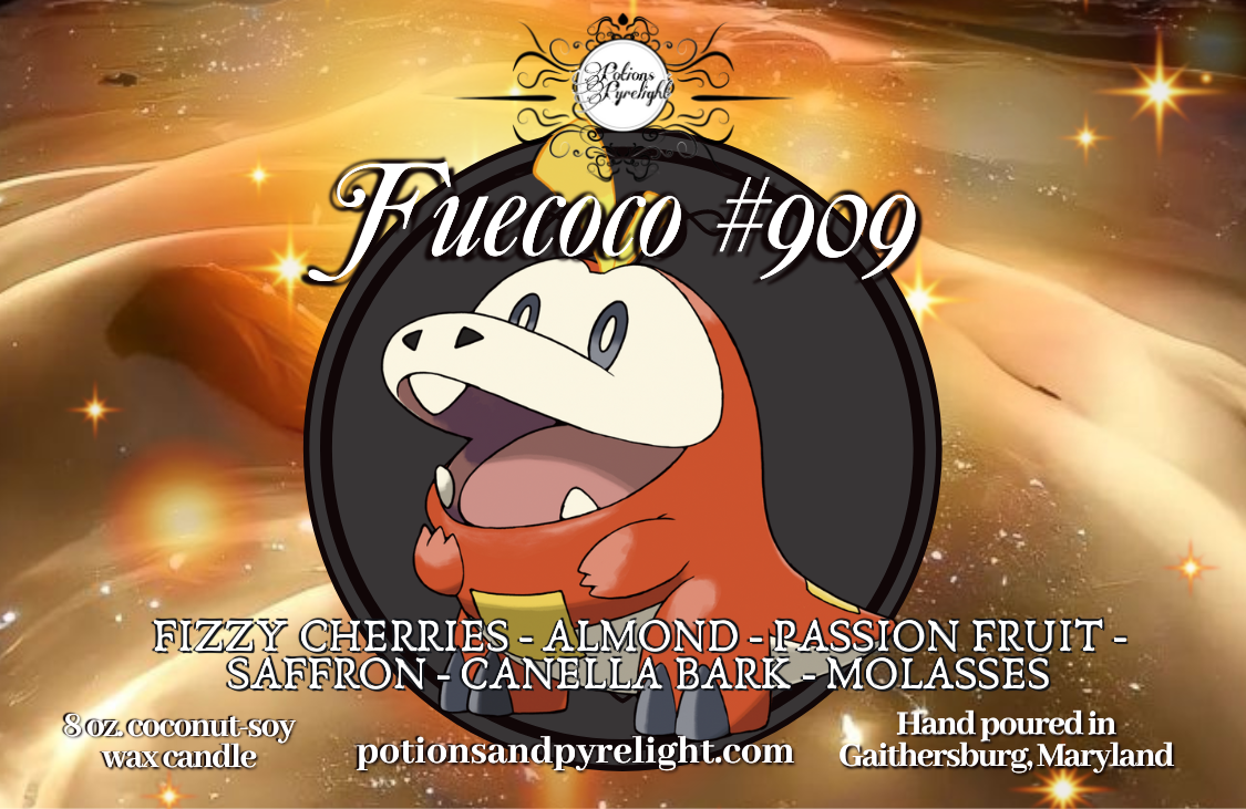 Pokemon - #909 Fuecoco Fandom Scented Jar Candle Potions & Pyrelight Pokemon - #909 Fuecoco Fandom Scented Jar Candle Potions & Pyrelight