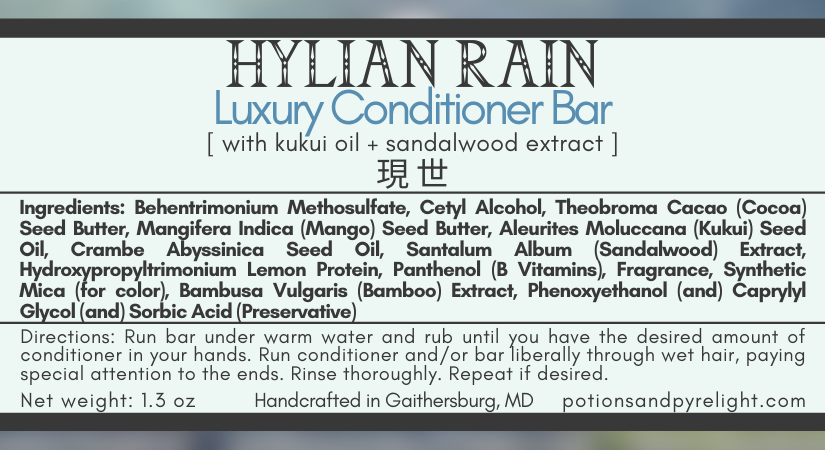 Legend of Zelda - Hylian Rain Luxury Conditioner Bar