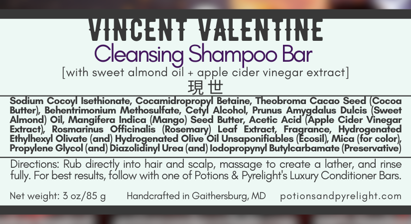 Final Fantasy - Vincent Valentine Cleansing Shampoo Bar
