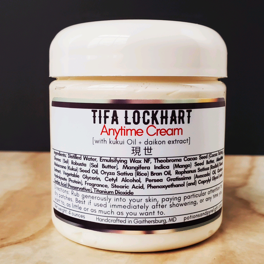 Tifa Lockhart Anytime Cream - Potions & Pyrelight