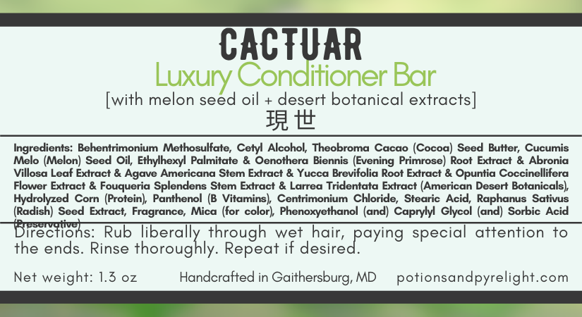 Cactuar Luxury Conditioner Bar (Limited Release)