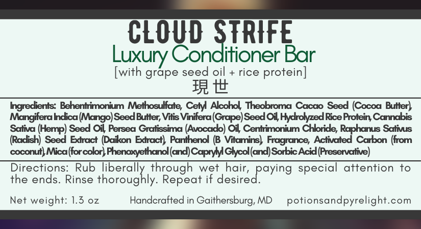 Cloud Strife Luxury Conditioner Bar - Potions & Pyrelight