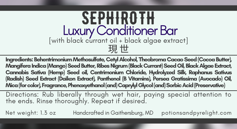 Sephiroth Luxury Conditioner Bar - Potions & Pyrelight
