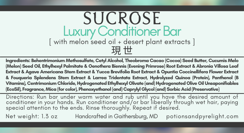Sucrose Luxury Conditioner Bar (Limited Release)