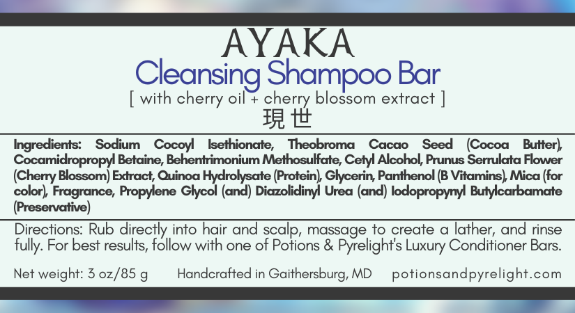 Kamisato Ayaka Cleansing Shampoo Bar (Limited Release) - Potions & Pyrelight