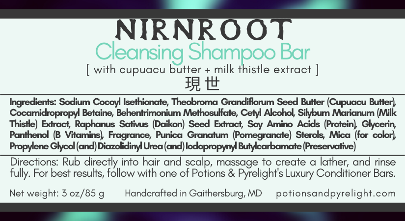 TES V: Nirnroot Cleansing Shampoo Bar - Potions & Pyrelight