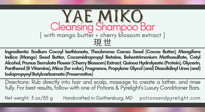 Yae Miko Cleansing Shampoo Bar (Limited Release) - Potions & Pyrelight