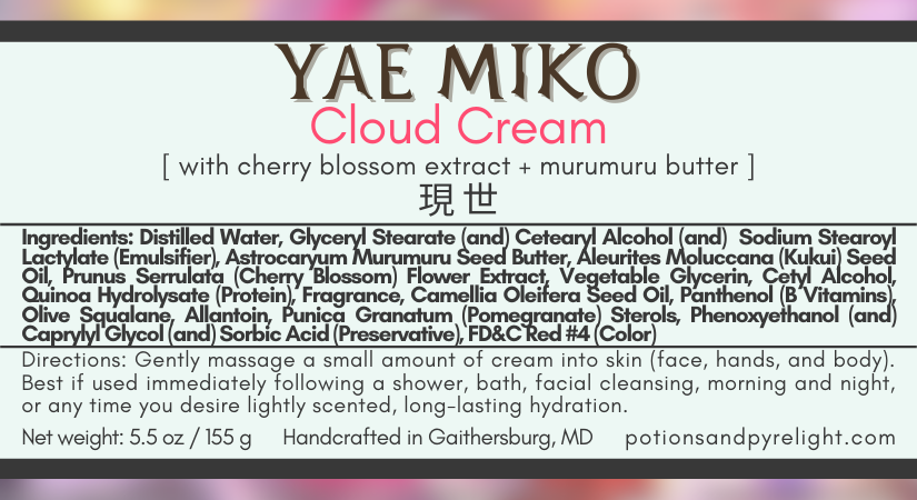 Genshin Impact - Yae Miko Cloud Cream (Winter/Spring Limited Release) - Potions & Pyrelight
