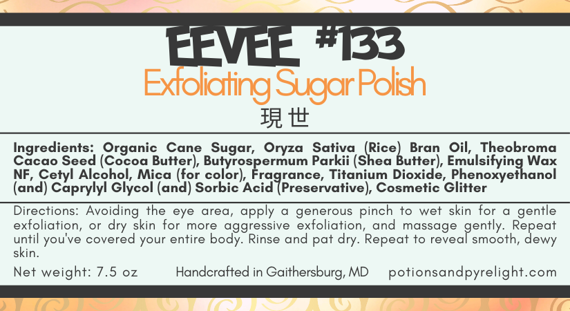 Pokemon - Eevee #133 Exfoliating Sugar Polish - Potions & Pyrelight