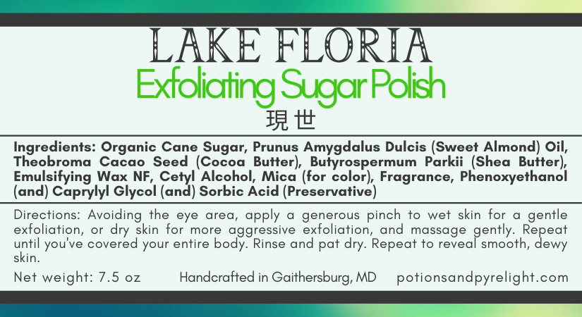 Lake Floria Exfoliating Sugar Polish (Limited Release) - Potions & Pyrelight
