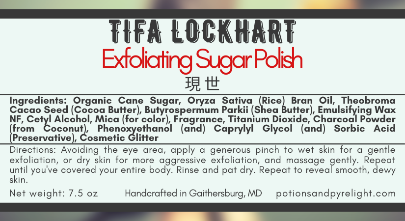 Tifa Lockhart Exfoliating Sugar Polish - Potions & Pyrelight