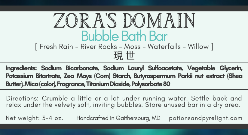 Legend of Zelda - Zora's Domain Bubble Bath Bar - Potions & Pyrelight