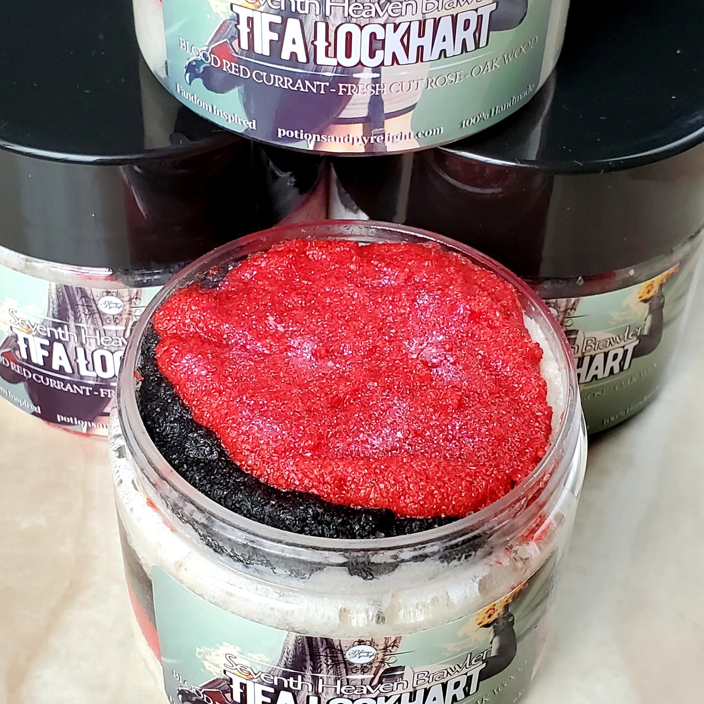 Tifa Lockhart Exfoliating Sugar Polish - Potions & Pyrelight