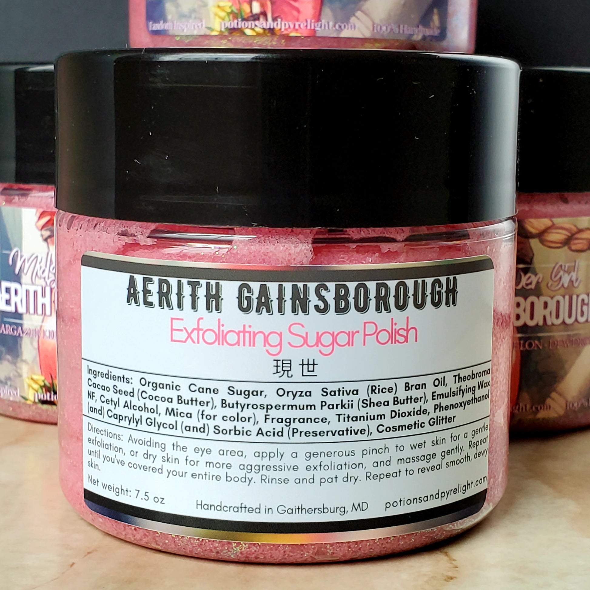Aerith Gainsborough Exfoliating Sugar Polish - Potions & Pyrelight