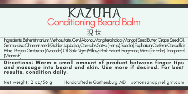 Conditioning Beard Balm - Genshin Impact - Kazuha - Potions & Pyrelight