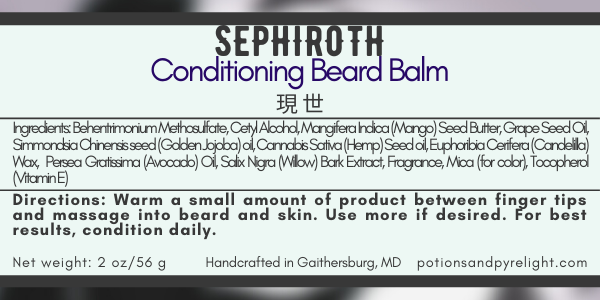 Conditioning Beard Balm - Final Fantasy VII - Sephiroth - Potions & Pyrelight