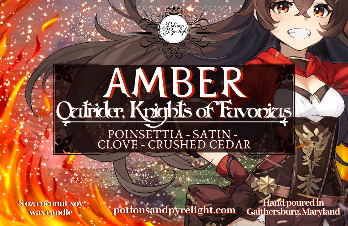 Genshin Impact - Amber - Outrider, Knights of Favonius - Potions & Pyrelight