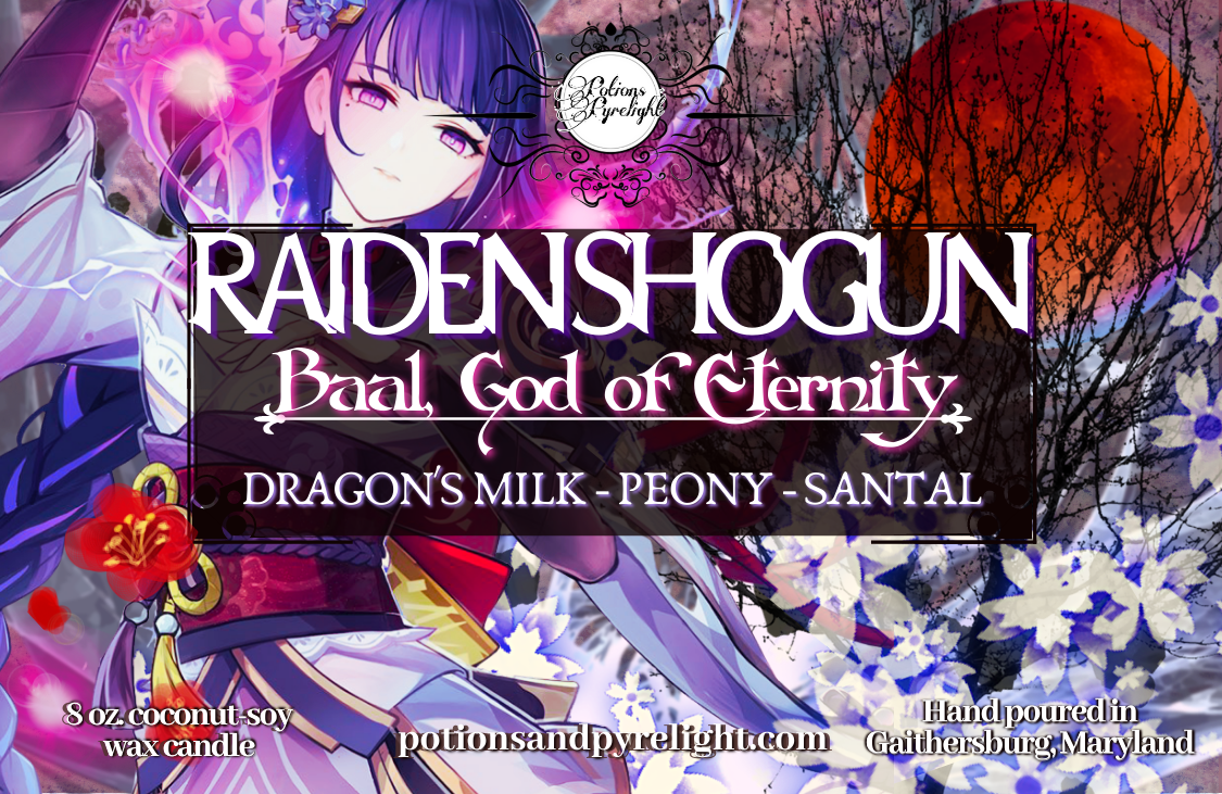 Genshin Impact - Raiden Shogun - Baal, God of Eternity - Potions & Pyrelight