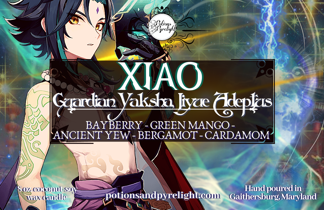 Genshin Impact - Xiao - Guardian Yaksha, Liyue Adeptus - Potions & Pyrelight